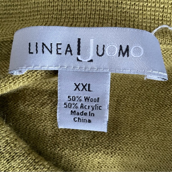 Linea Uomo moss green wool blend sweater size XXL (H1) - Picture 5 of 5